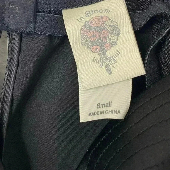 In Bloom by Jonquil Black Silk Chemise Babydoll Nightgown - Picture 3 of 5